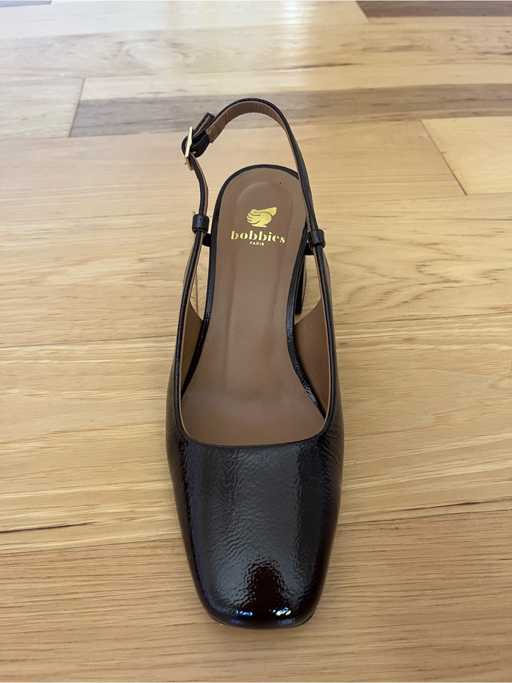 Bobbies Paris Chocolate Brown Leather Mary Jane Block Heel - Picture 7 of 14